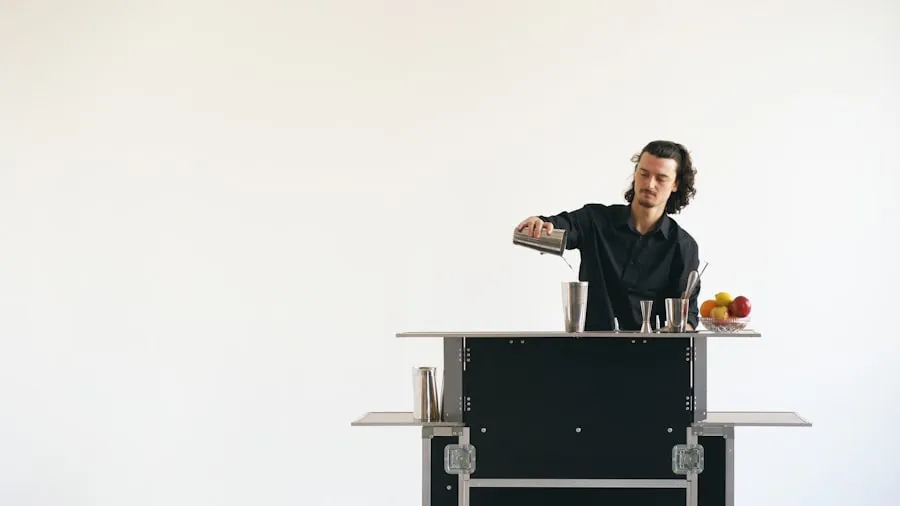 The north service bar during an event