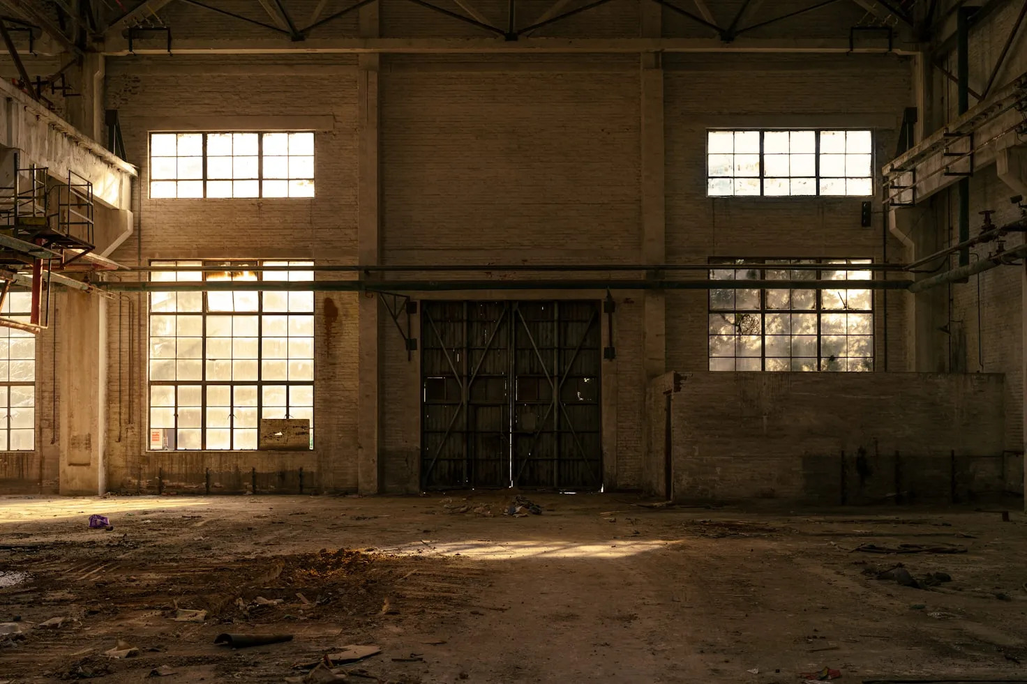 The Main Hall at The Foundry on Bay, empty and lit from the north windows