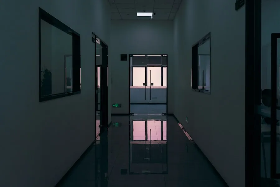 The Pickering clinic corridor before